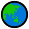 Globe Showing Asia-Australia emoji on Microsoft